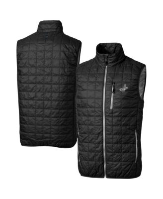 Мужской жилет Cutter & Buck Black Los Angeles Dodgers Rainier PrimaLoft® Eco Insulated Full-Zip Puffer Vest