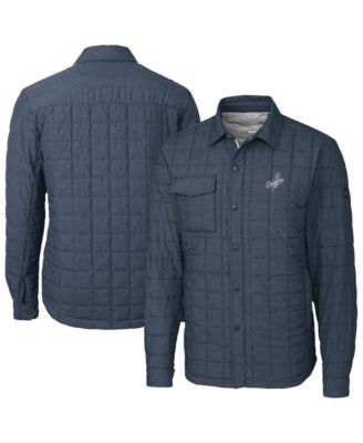 Cutter & Buck Мужская антрацитовая утепленная рубашка-куртка Rainier PrimaLoft® Eco Los Angeles Dodgers