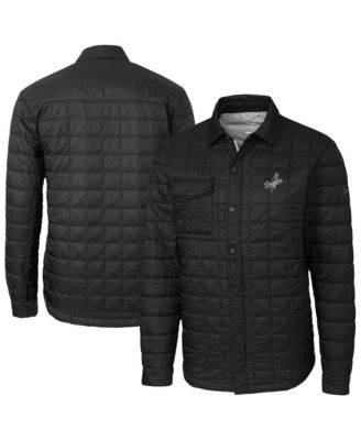 Мужская рубашка-куртка Cutter & Buck Black Los Angeles Dodgers Rainier PrimaLoft® Eco Insulated Quilted Full-Zip