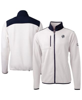 Мужская куртка Cutter & Buck White New York Yankees Cascade Eco Sherpa Fleece Full-Zip