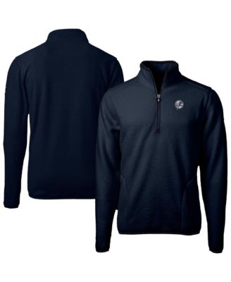 Мужская куртка Cutter & Buck Navy New York Yankees Cascade Eco Fleece Quarter-Zip