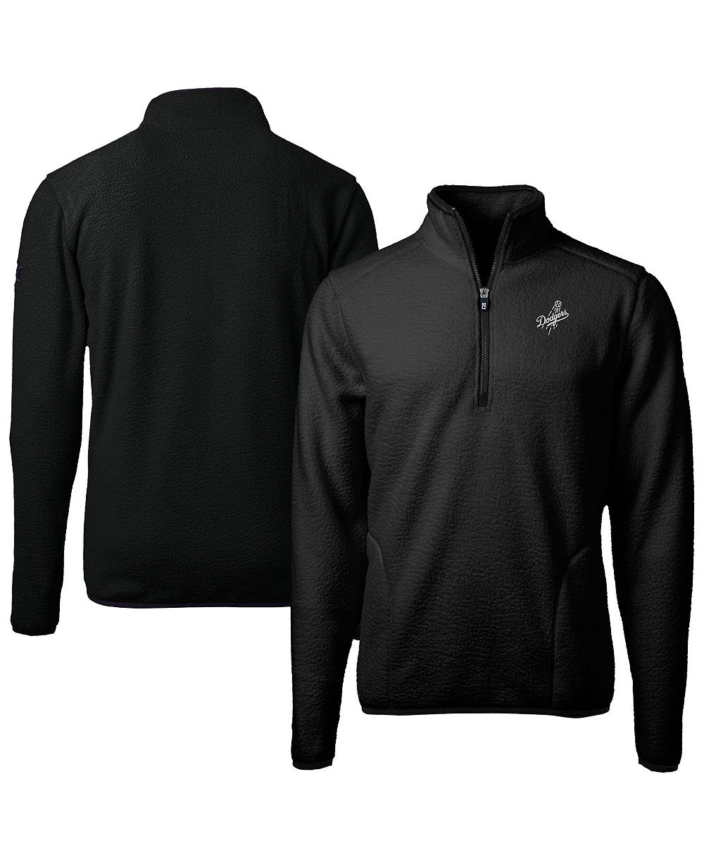Мужская куртка-рубашка Cutter & Buck Black Los Angeles Dodgers Cascade Eco Fleece Quarter-Zip