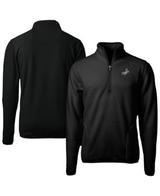 Мужская куртка-рубашка Cutter & Buck Black Los Angeles Dodgers Cascade Eco Fleece Quarter-Zip