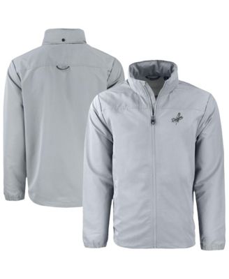 Мужская куртка-худи Cutter & Buck Gray Los Angeles Dodgers Charter Eco Full-Zip