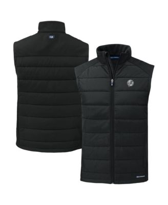 Мужской жилет Cutter & Buck Black New York Yankees Evoke Hybrid Eco Softshell Full-Zip