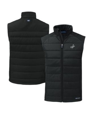 Мужской гибридный эко-жилет Cutter & Buck Los Angeles Dodgers Evoke Softshell Full-Zip, черный