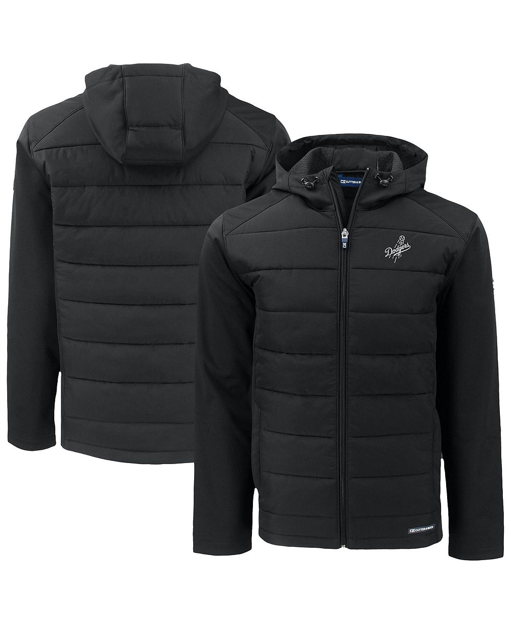 Мужская куртка Cutter & Buck Black Los Angeles Dodgers Evoke Hybrid Eco Softshell Full-Zip Hooded