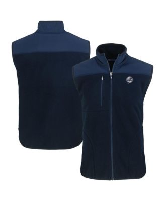 Мужская ветровка Cutter & Buck Navy New York Yankees Cascade Eco Fleece Full-Zip