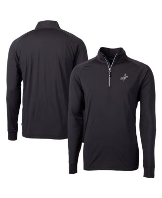 Мужская куртка Cutter & Buck Black Los Angeles Dodgers Big & Tall Adapt Eco DryTec Raglan Quarter-Zip