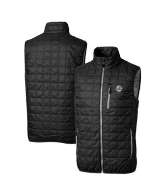 Мужской жилет Cutter & Buck Black New York Yankees Big & Tall Rainier Eco Insulated PrimaLoft Full-Zip Puffer