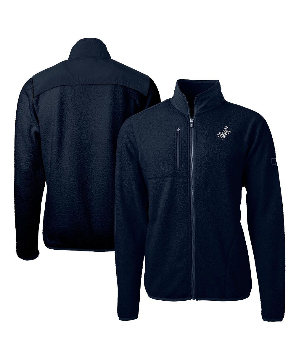 Cutter & Buck Men's Navy Los Angeles Dodgers Big & Tall Cascade Eco Sherpa Fleece Full-Zip Jacket