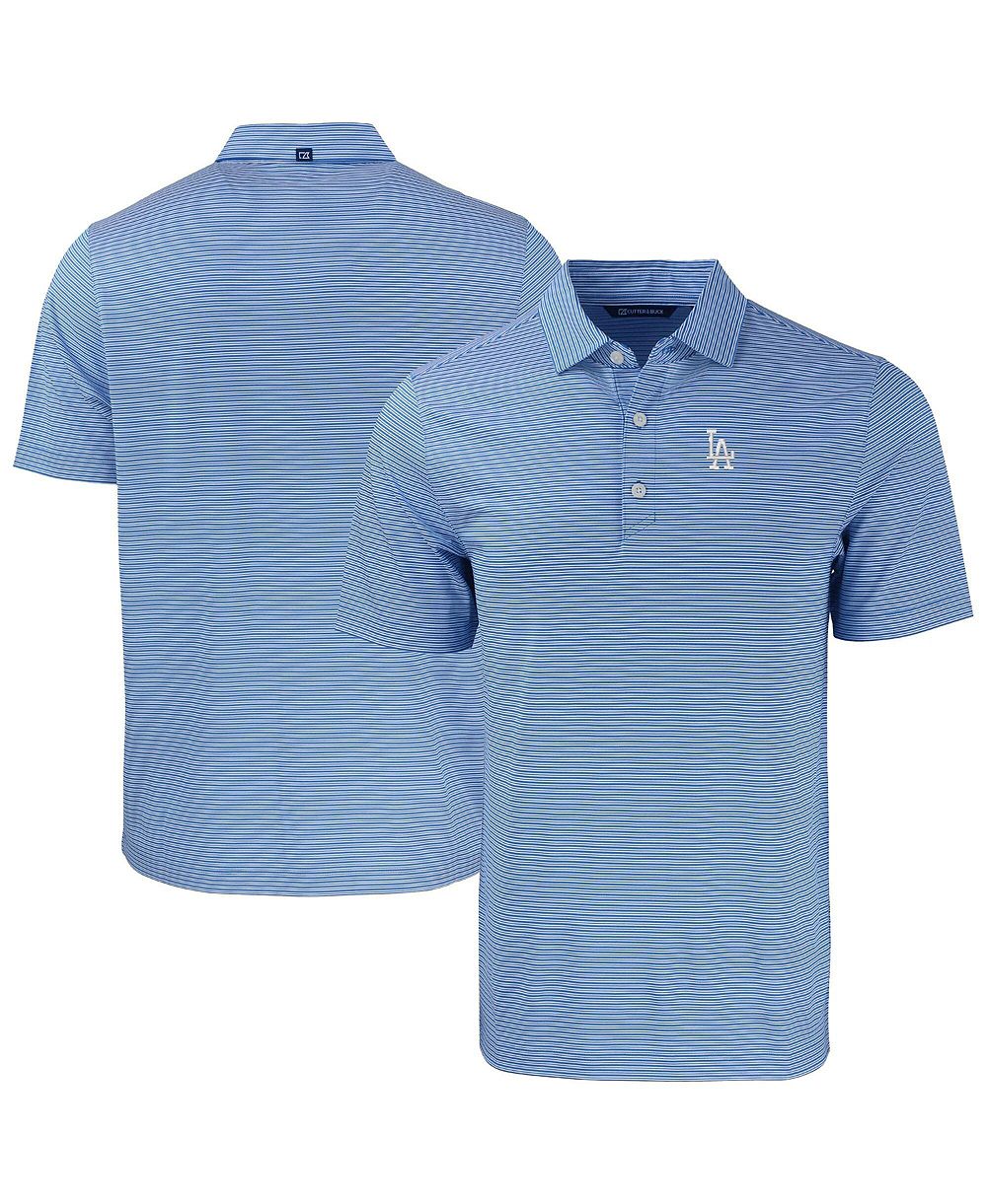 Мужская рубашка Cutter & Buck Los Angeles Dodgers Forge Eco Double Stripe Stretch Polo Royal