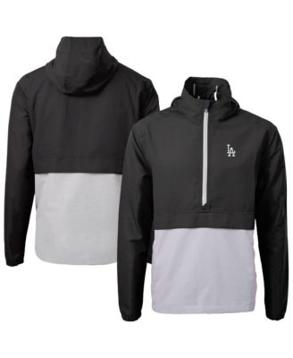 Cutter & Buck Мужская куртка-анорак Los Angeles Dodgers Charter Eco Half-Zip Black