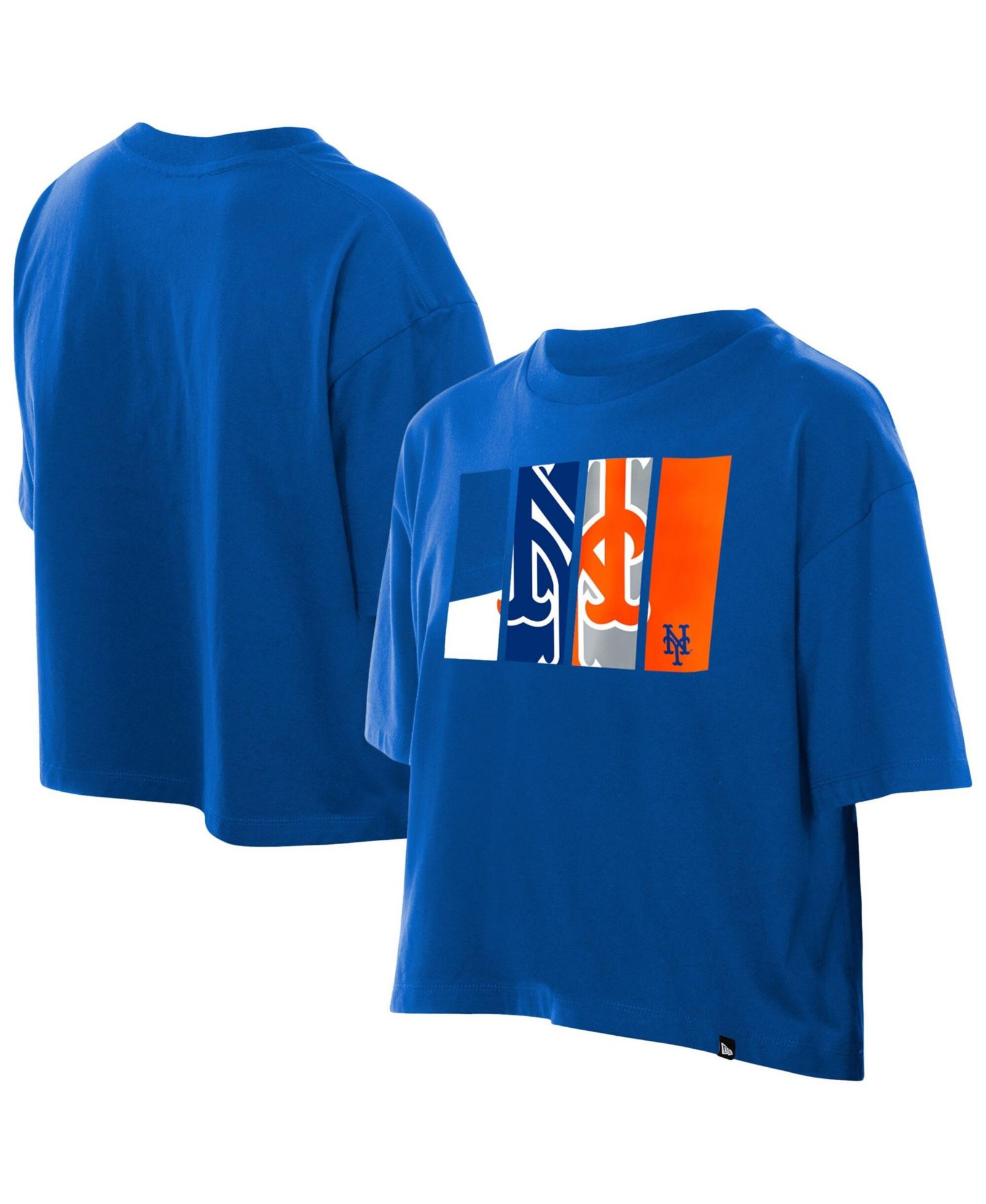 New Era Женская футболка Los Angeles Mets Royal с фольгированным логотипом