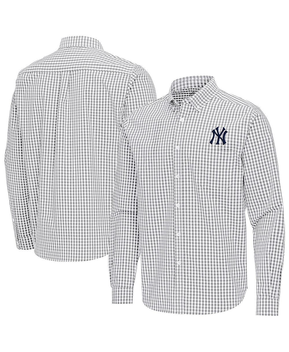 Мужская рубашка Antigua New York Yankees Ellis Woven Tri-Blend Button-Down