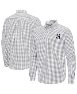 Мужская рубашка Antigua New York Yankees Ellis Woven Tri-Blend Button-Down
