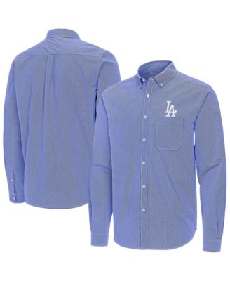 Мужская рубашка Antigua Royal Los Angeles Dodgers Porter Woven Long Sleeve Button-Down