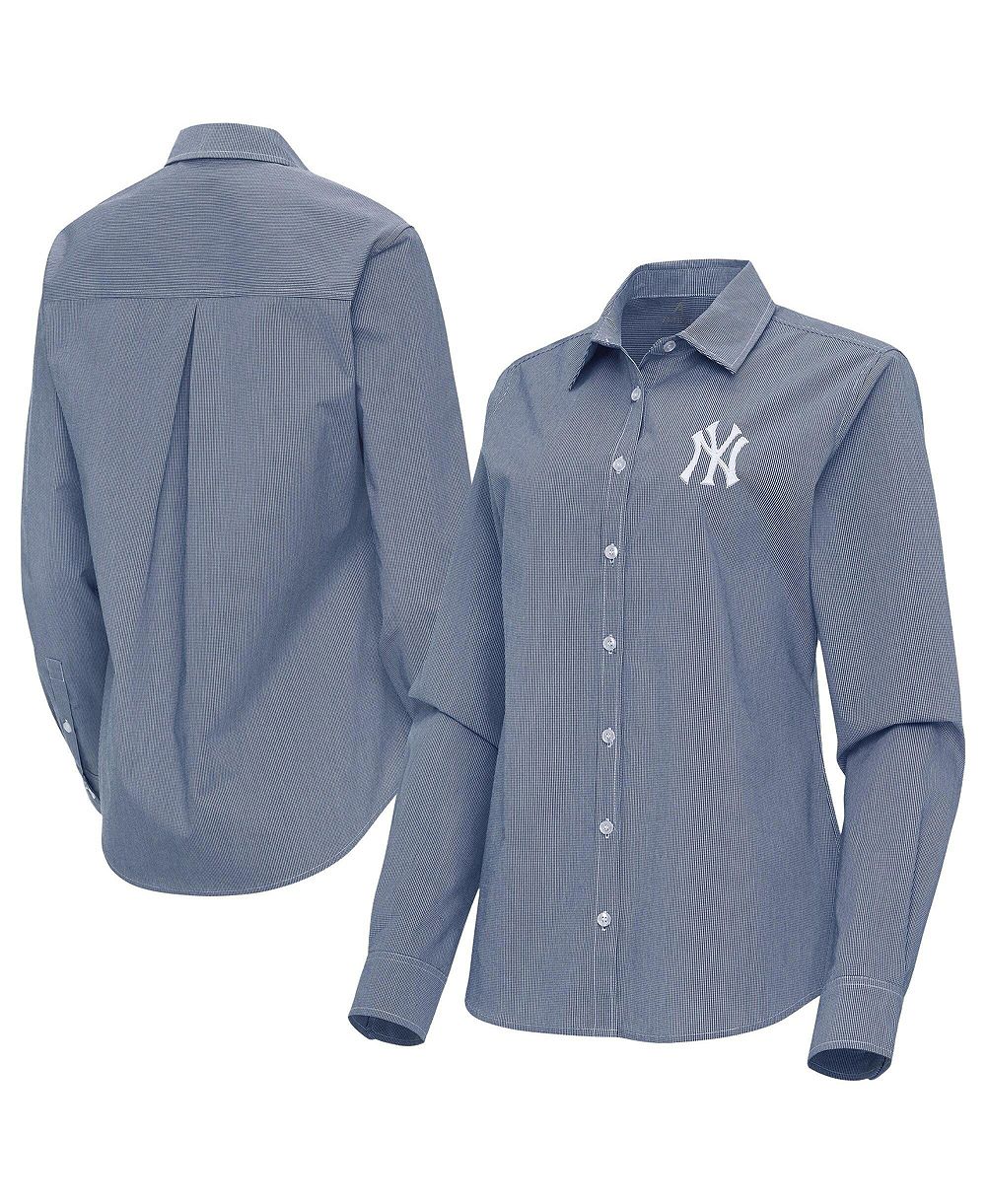 Женская рубашка Antigua Navy New York Yankees Porter Woven Long Sleeve Button-Up