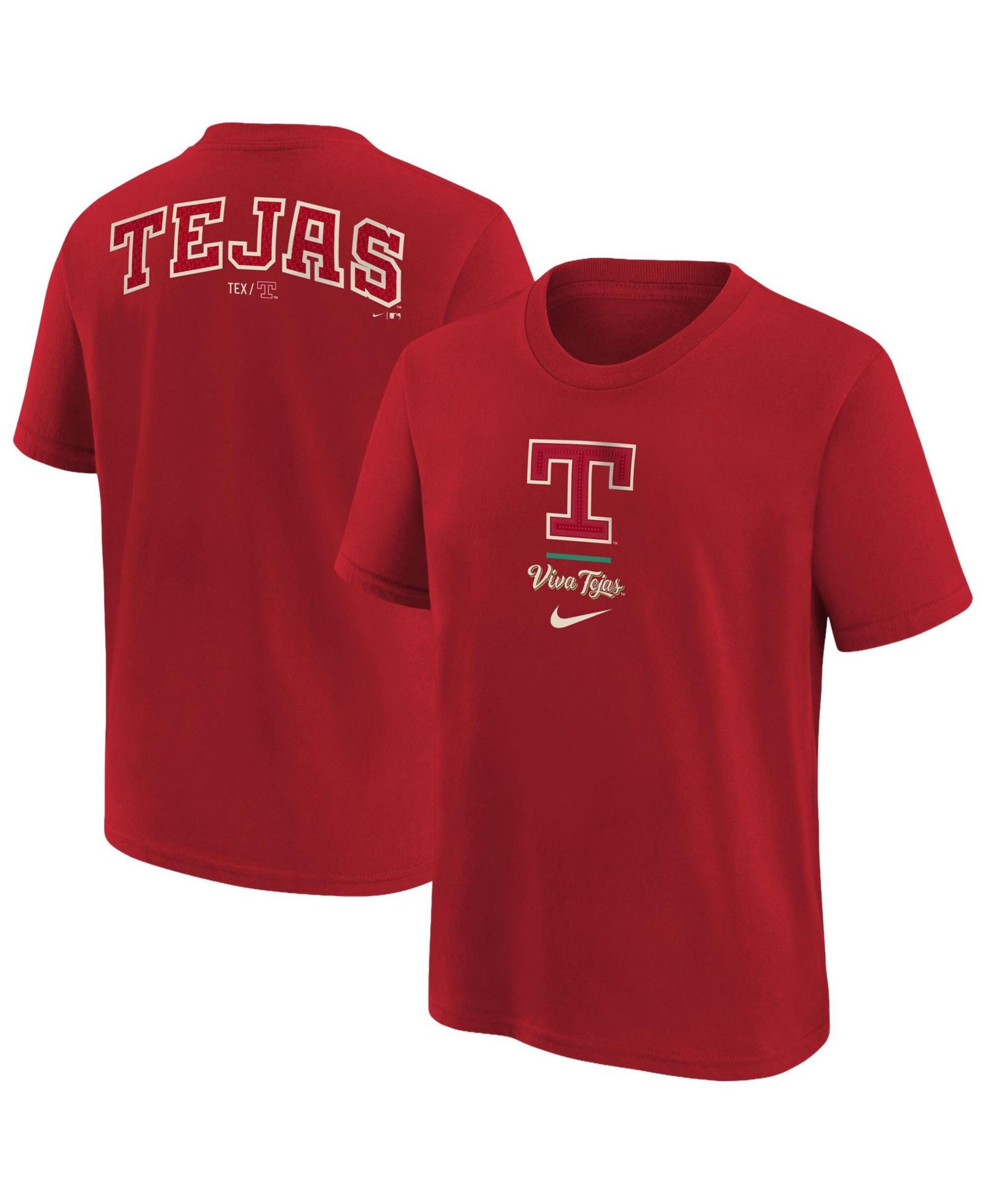 Nike Детская футболка Texas Rangers 2026 City Connect Красная