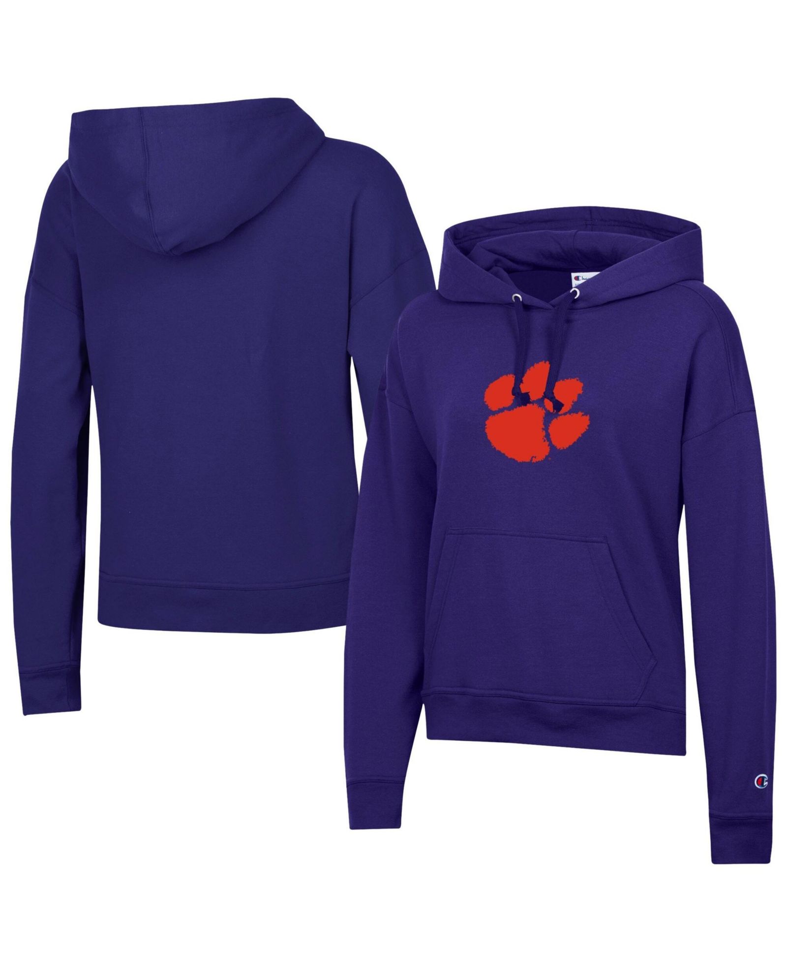 Champion Women's худи Powerblend из флиса, фиолетовый цвет, Clemson Tigers