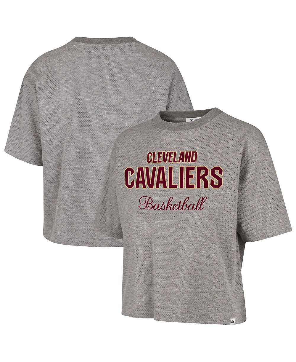 '47 Brand Женская укороченная футболка Cleveland Cavaliers Pivot Drop Needle в цвете Gray