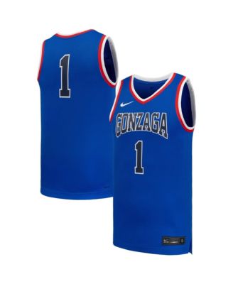 Nike Men's #1 Royal Gonzaga Bulldogs Replica Basketball Jersey