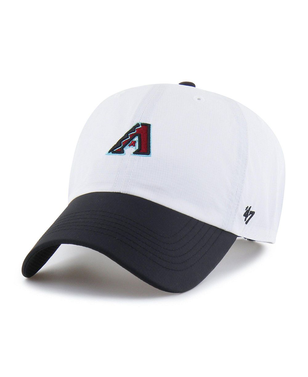 Мужская регулируемая кепка '47 Brand White/Black Arizona Diamondbacks Vista Mini Clean Up Brrr°