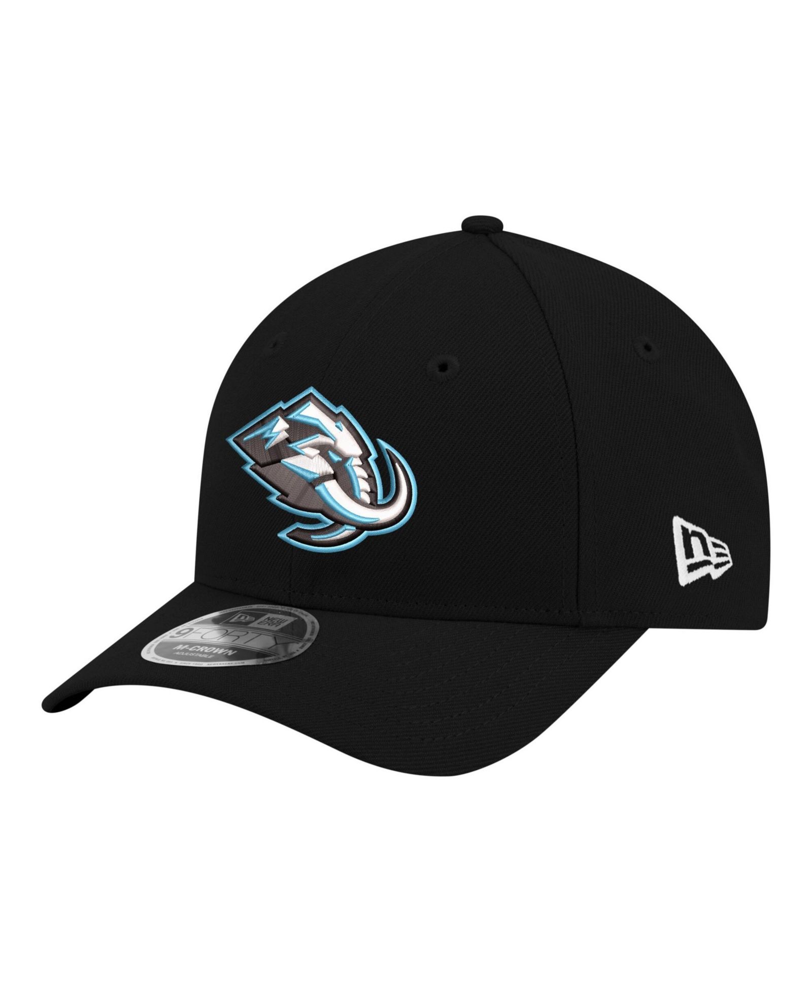 New Era Мужская черная кепка 9FORTY M-Crown Adjustable Utah Mammoth