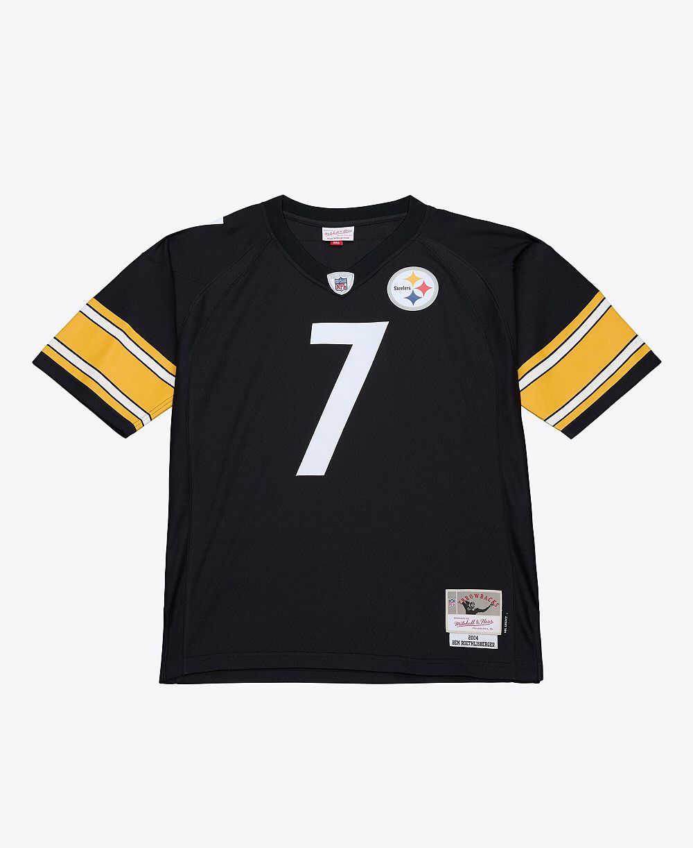 Мужская джерси Mitchell & Ness Ben Roethlisberger Black Pittsburgh Steelers 2004 Big & Tall Legacy Retired Player