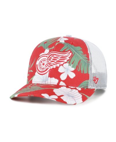 '47 Brand Men's Red/White Detroit Red Wings Beach Side Adjustable Trucker Hat