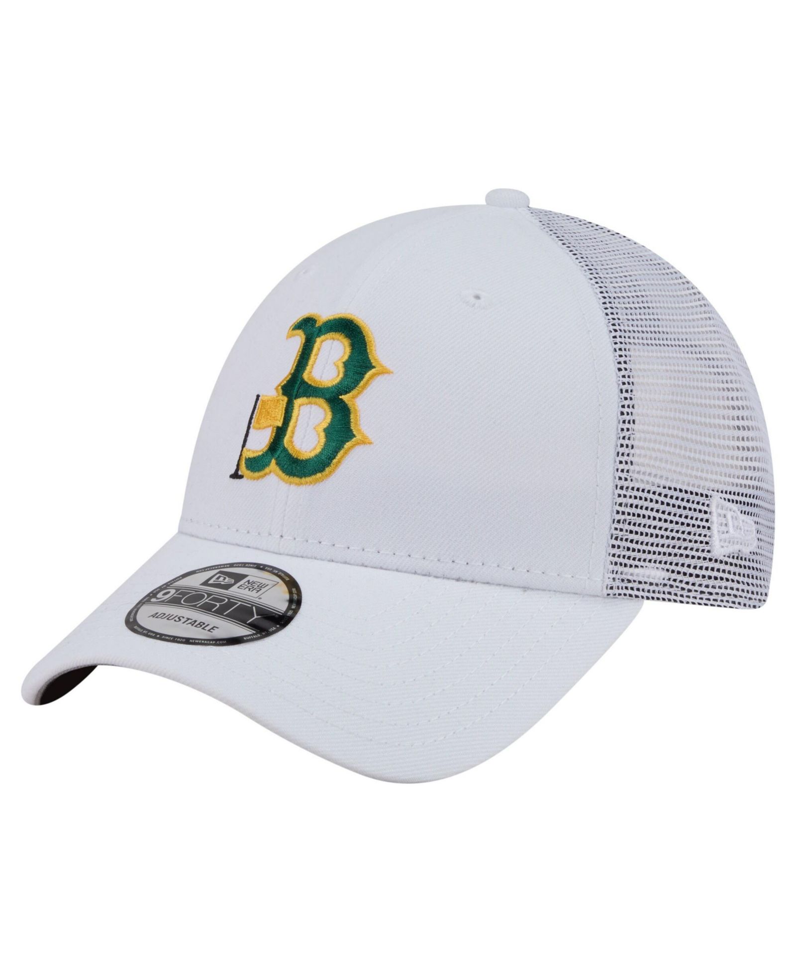 Мужская кепка New Era Boston Red Sox Flag 9FORTY Trucker Adjustable, цвет White
