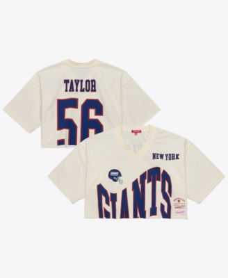 Mitchell & Ness Женская укороченная джерси Lawrence Taylor New York Giants Cream