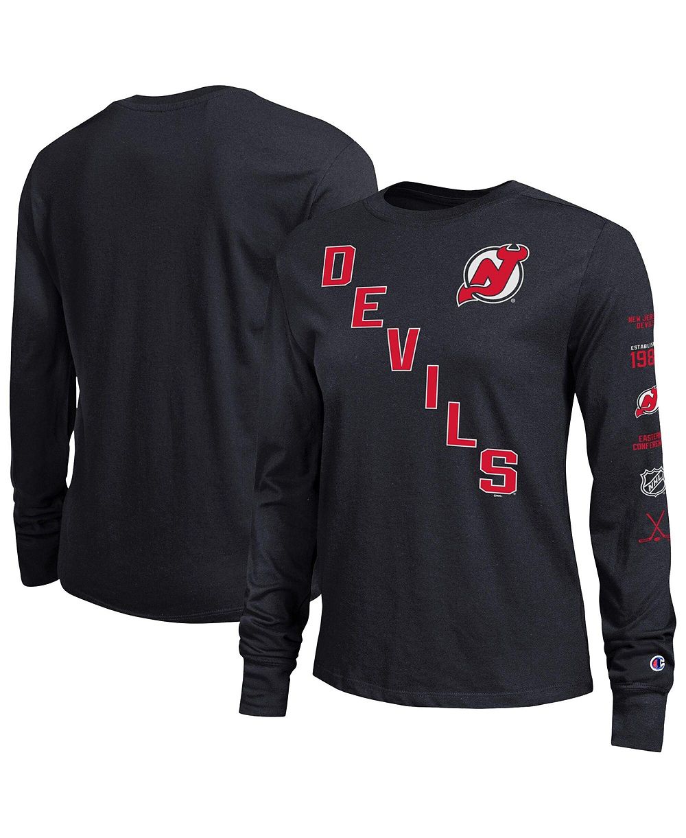 Женская футболка Champion Chicago New Jersey Devils 2-Hit с длинным рукавом
