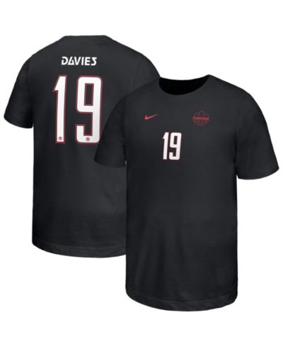 Детская футболка Nike Alphonso Davies Black Canada Soccer Away Player