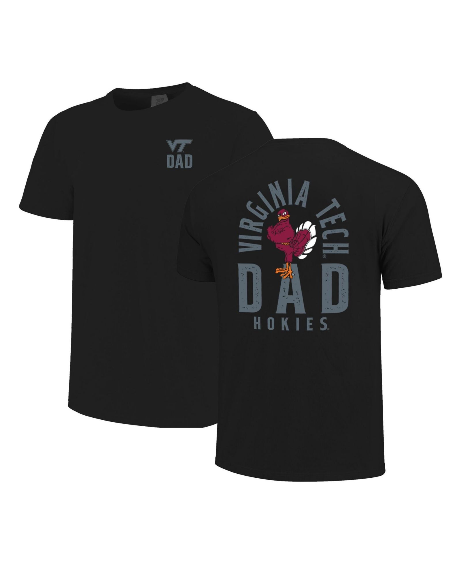 Мужская футболка Image One Black Virginia Tech Hokies Father's Day Mascot Overlay