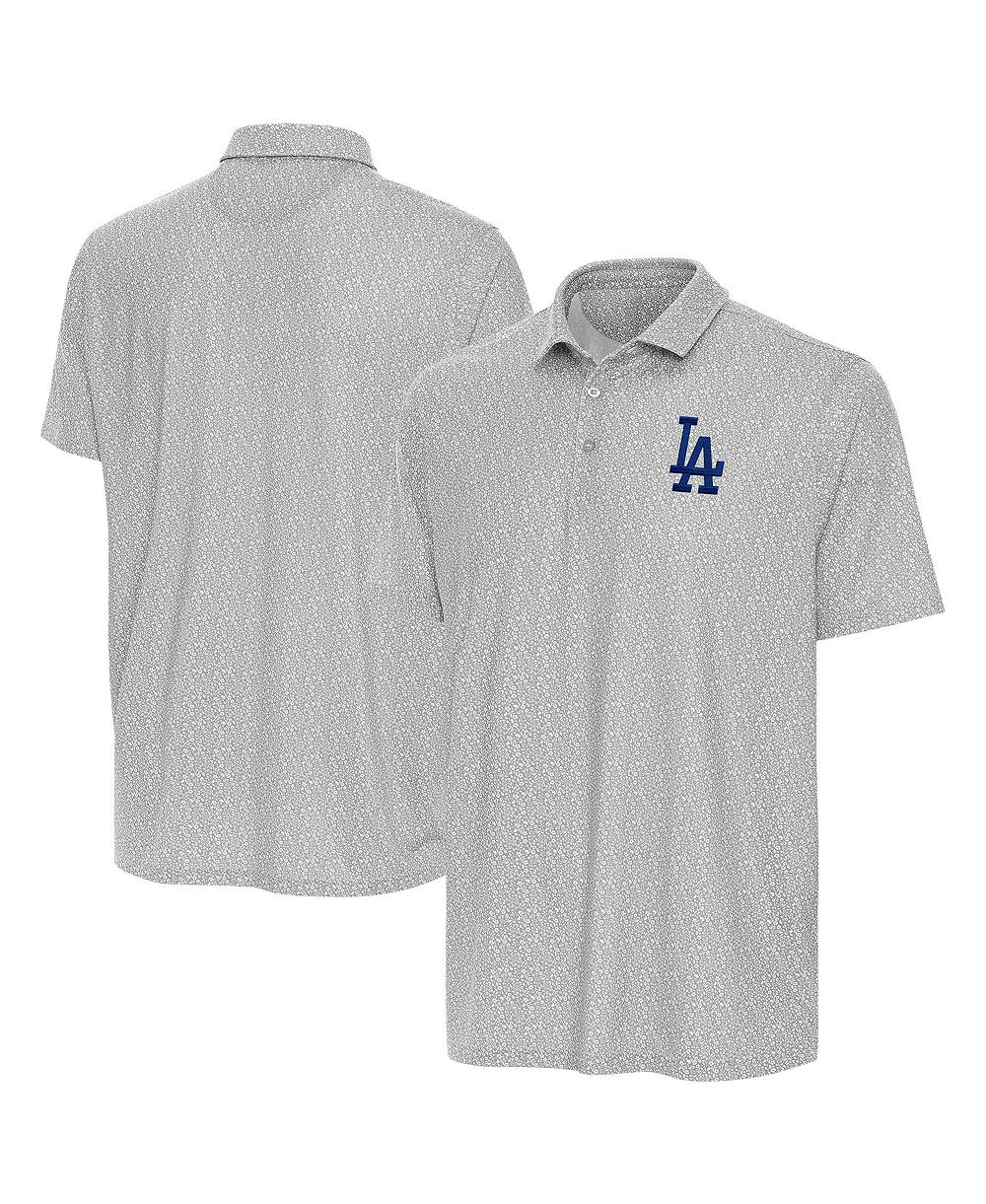 Мужская рубашка Antigua Gray Los Angeles Dodgers Botanic Polo