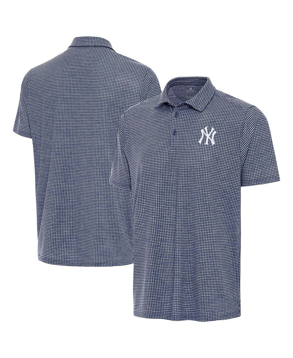 Мужская рубашка Antigua Heather Navy New York Yankees Replica Polo