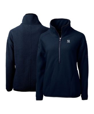 Женская куртка Cutter & Buck New York Yankees Cascade Eco Sherpa Fleece Quarter-Zip Pullover