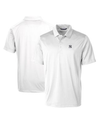 Мужская рубашка поло Cutter & Buck White New York Yankees Prospect Textured Stretch Big & Tall