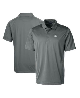 Cutter & Buck Men's Steel New York Yankees Prospect Textured Stretch Polo Shirt