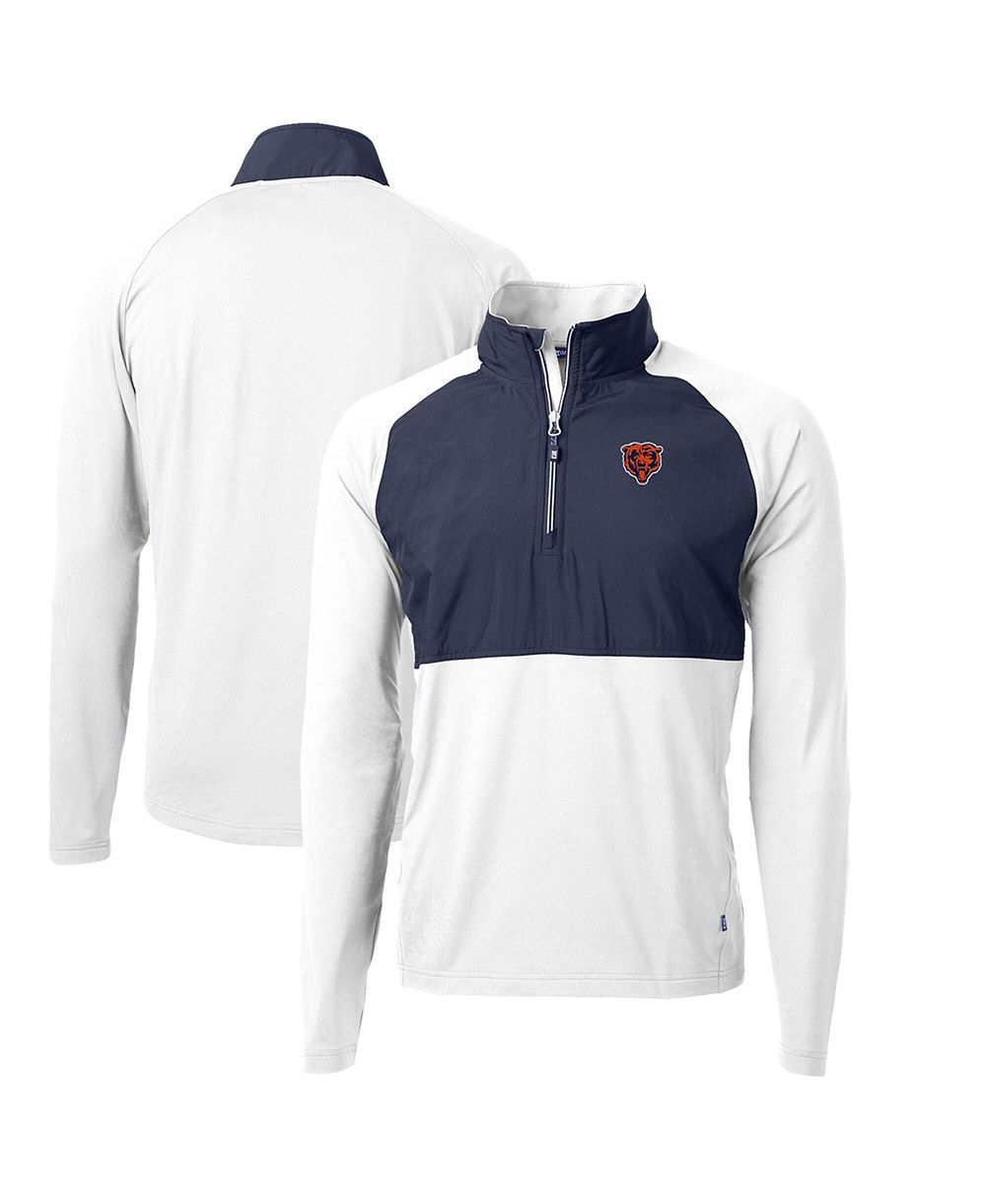 Мужская толстовка Cutter & Buck Chicago Bears Adapt Eco Knit Hybrid Quarter-Zip Throwback Pullover