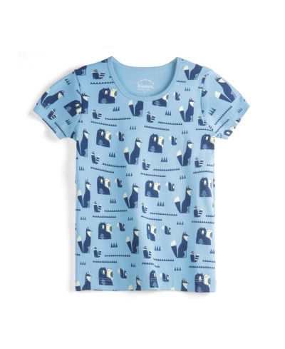 Mightly Toddler Girls Fair Trade Organic Cotton Ribbed Scoop Neck Tee