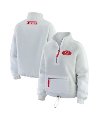 Женская куртка WEAR by Erin Andrews Gray New Jersey Devils Polar Fleece Quarter-Zip