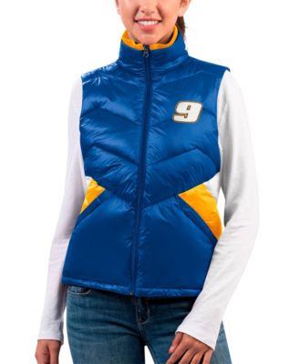 G-III 4Her by Carl Banks Women's Royal Chase Elliott Versatile Full-Zip Puffer Vest