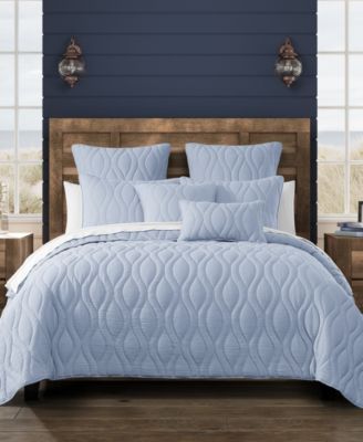 Salt Life Cove Geometric 3-Piece Quilt Set, King/California King