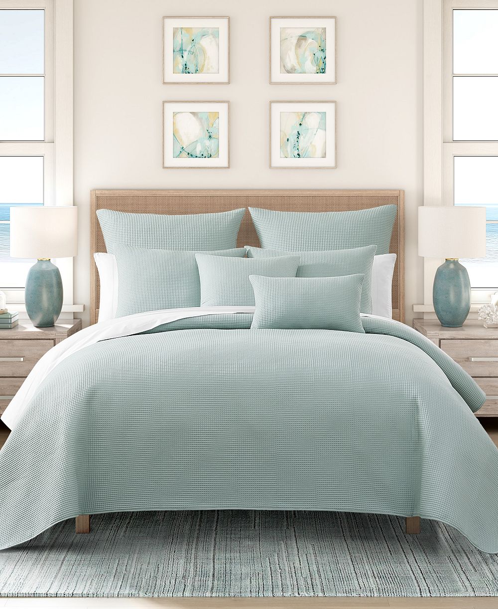 Salt Life Stillwater Solid 3-Piece Quilt Set, Full/Queen