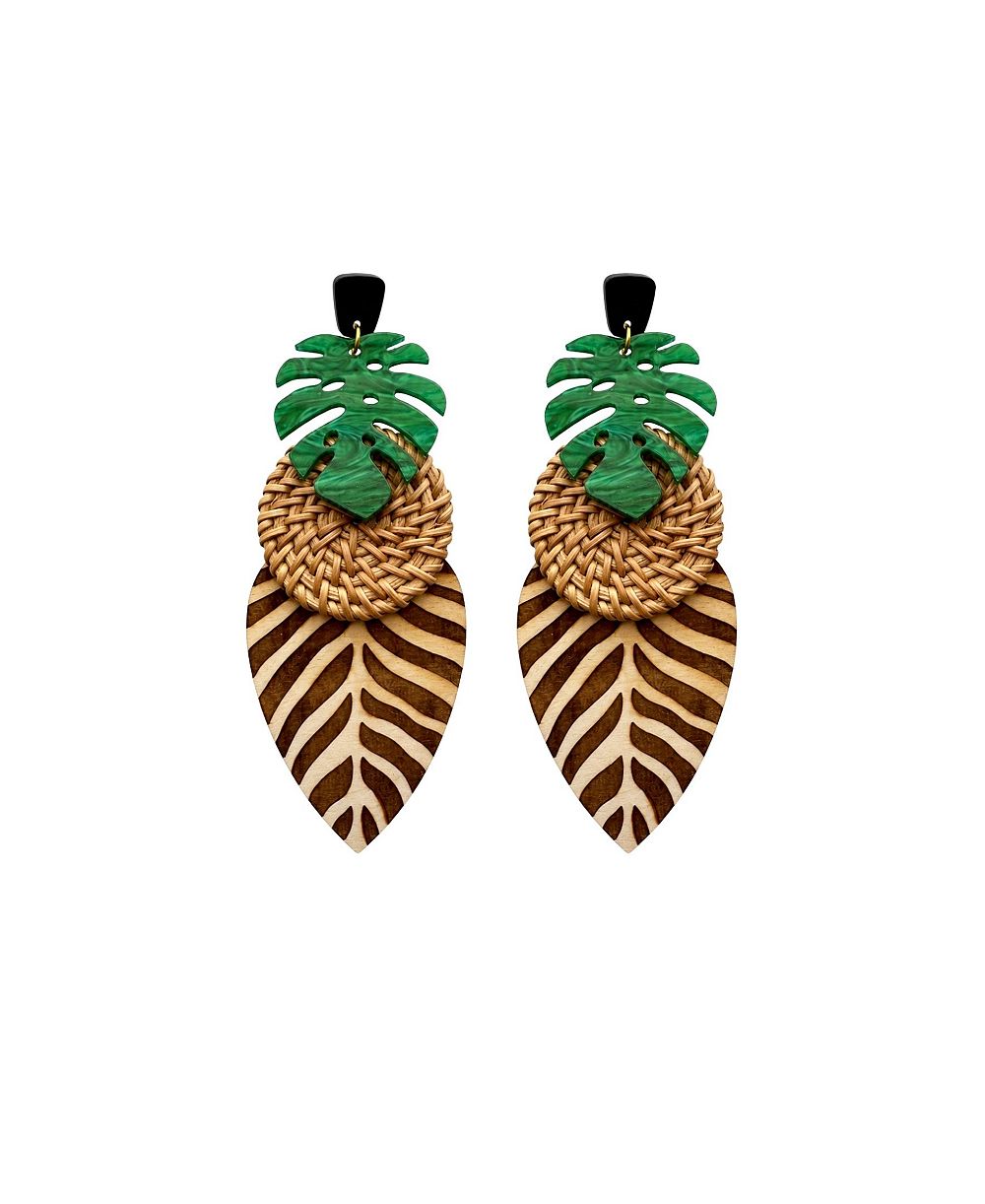 Swanky Designs Zoe серьги-гвоздики с пальмой