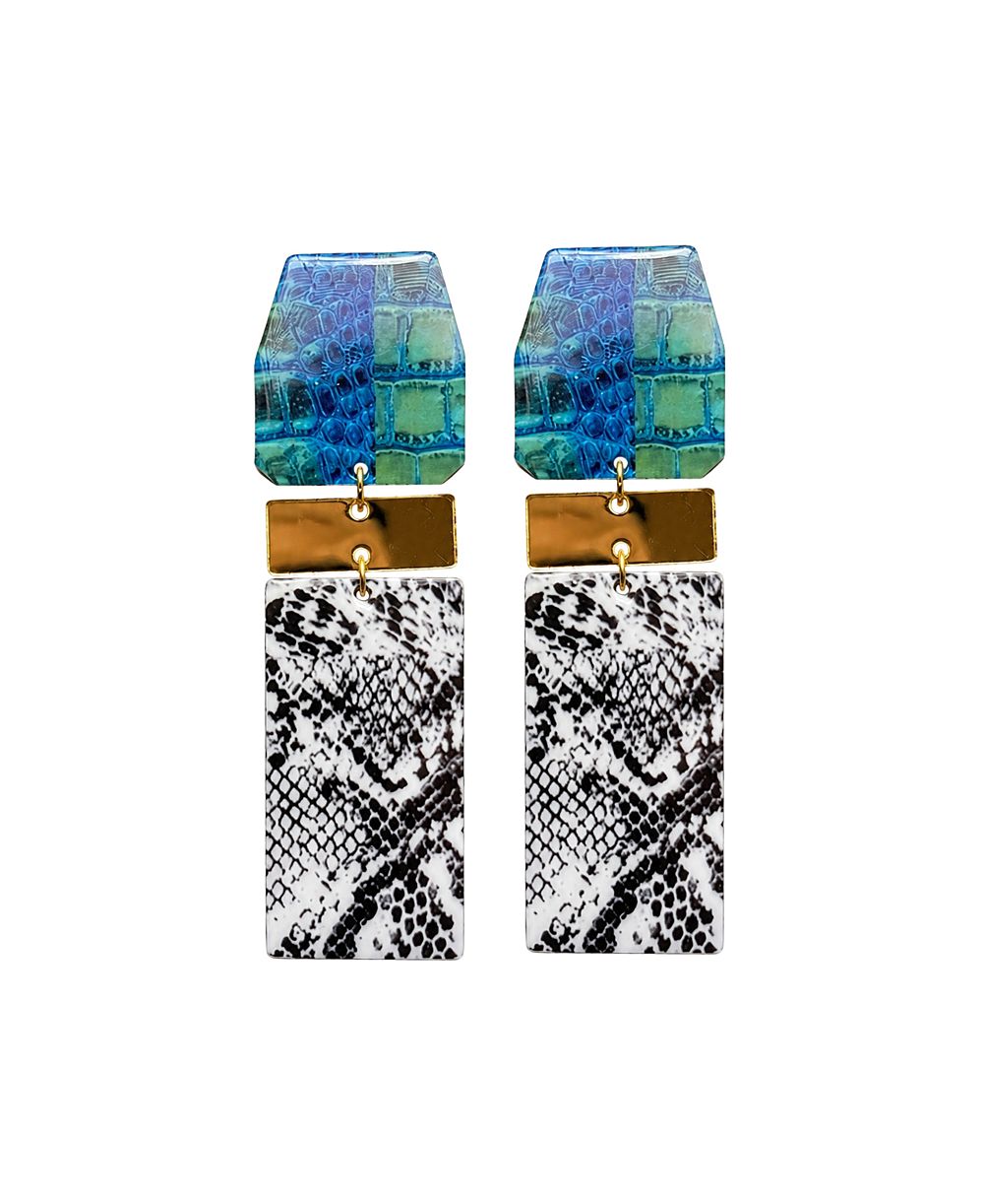 Swanky Designs Zorie Stud Sculptural Statement серьги