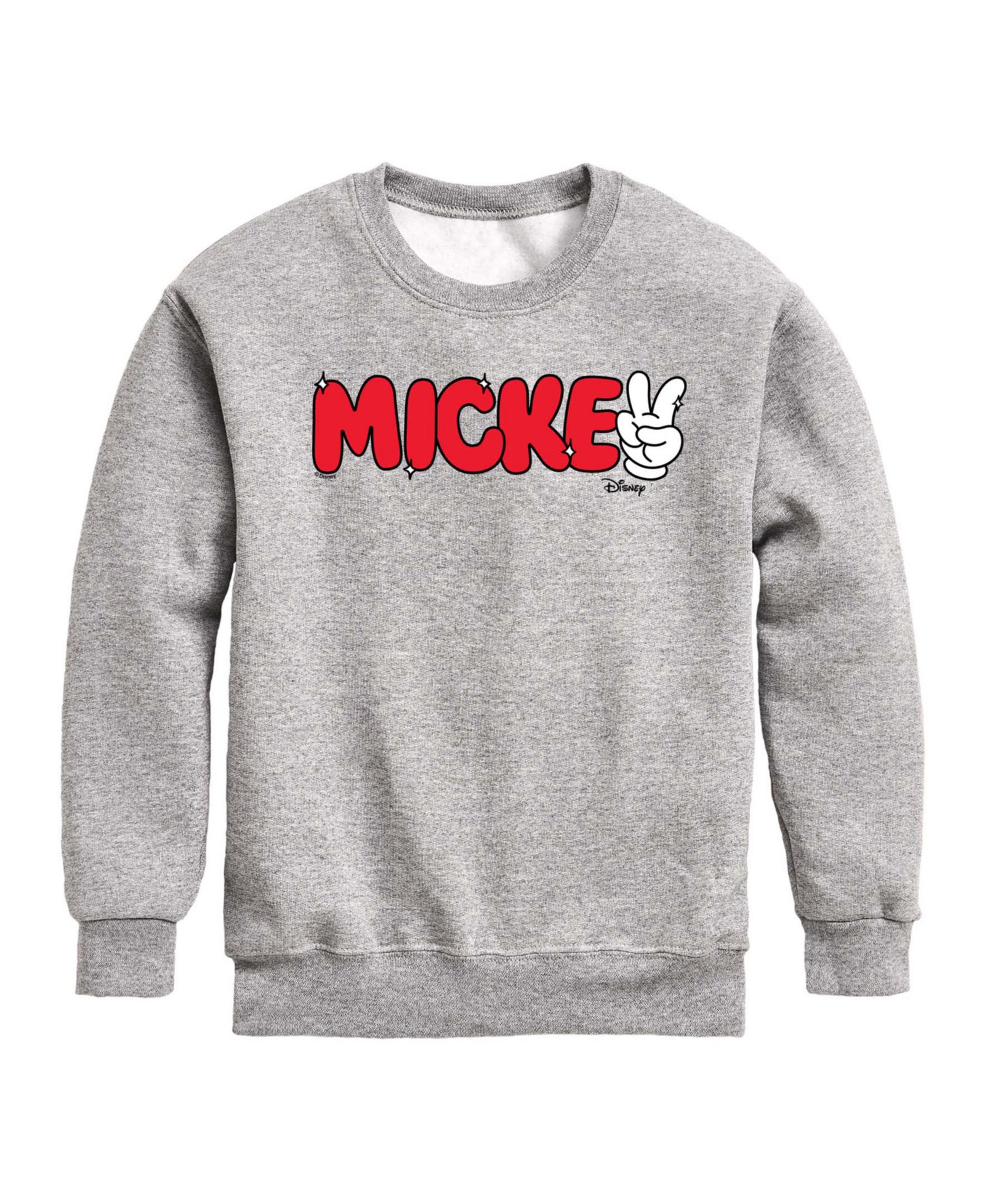 Hybrid Детский флисовый свитшот Mickey Peace Sign, серый