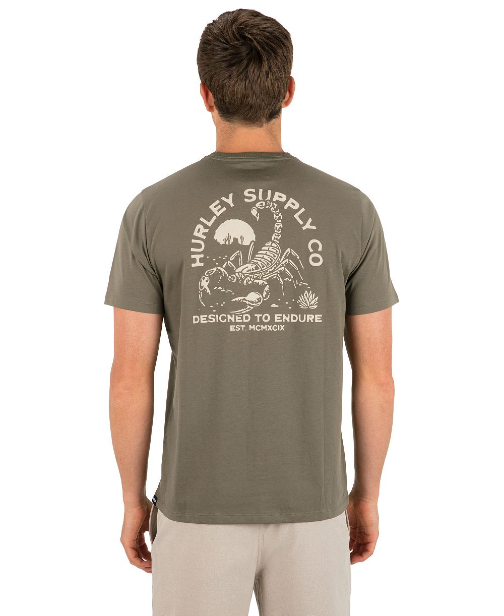 Hurley Men's Subtle Logo Artwork At The Left Chest T-Shirt